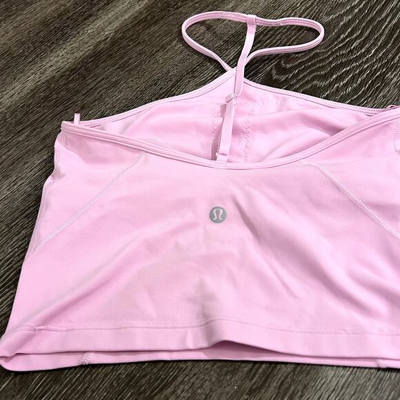 EUC Lululemon Align T-Strap Tank Top Vitapink Light Support Yoga Crop A/B Cup 2 - Picture 7 of 12